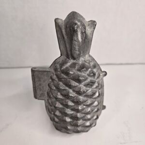 Vintage Pewter Pineapple Shaped Hinged Ice Cream Or Chocolate Mold #156
